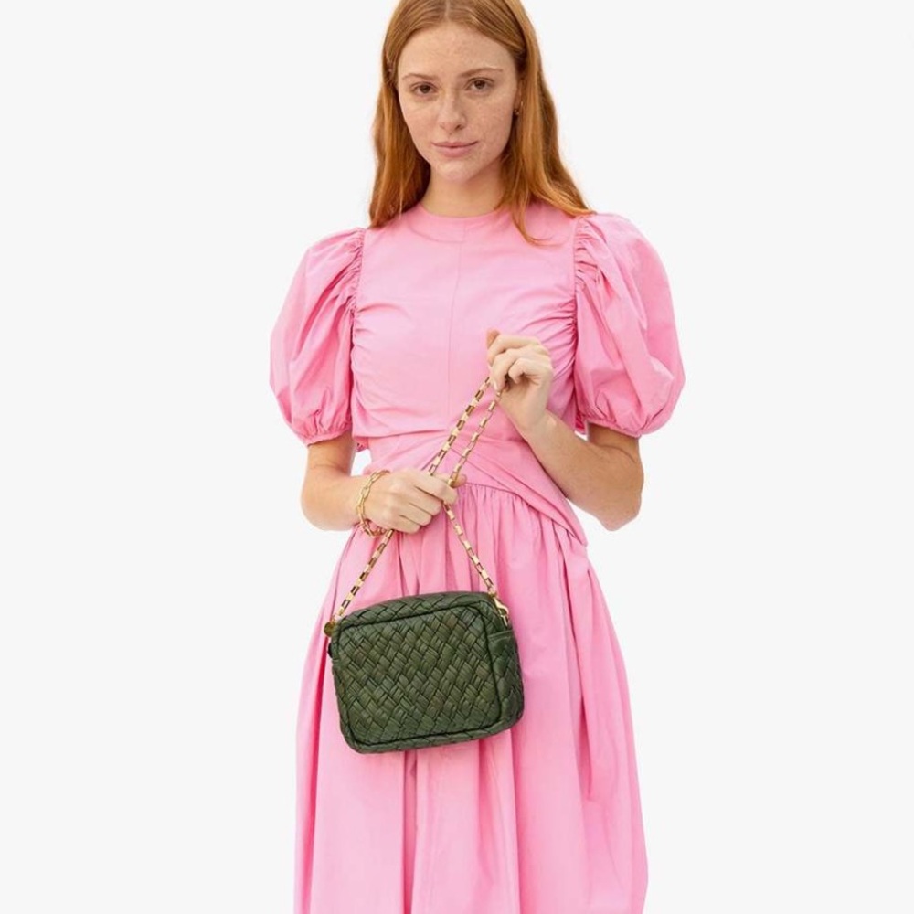 Clare V. Army green puffy woven midi sac crossbody-Price firm - Picture 12 of 15